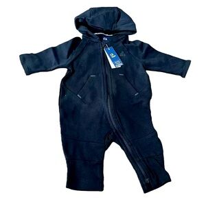 Baby Gap Fit Tech Zip-Up One-Piece, Hooded, Long Sleeve, NEW